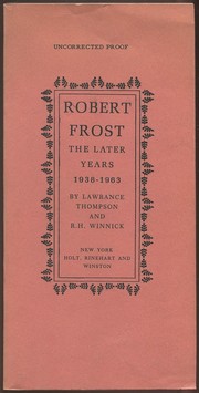 Cover image for Robert Frost