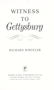 Cover image for Witness to Gettysburg