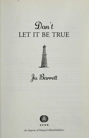 Cover image for Don't let it be true