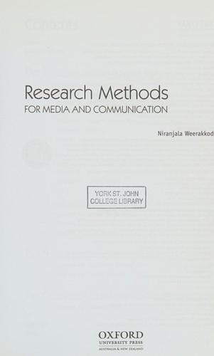 Cover image for Research methods for media and communication