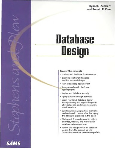 Cover image for Database Design (Sams Teach Yourself)