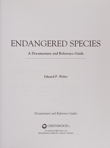 Cover image for Endangered Species