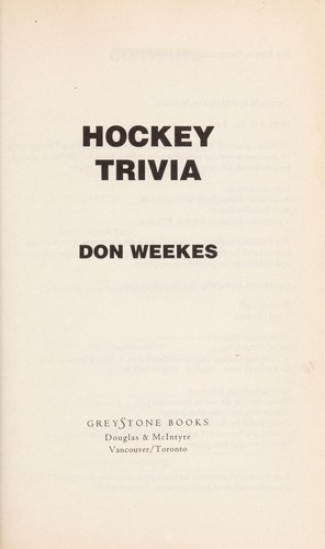 Cover image for Hockey Trivia