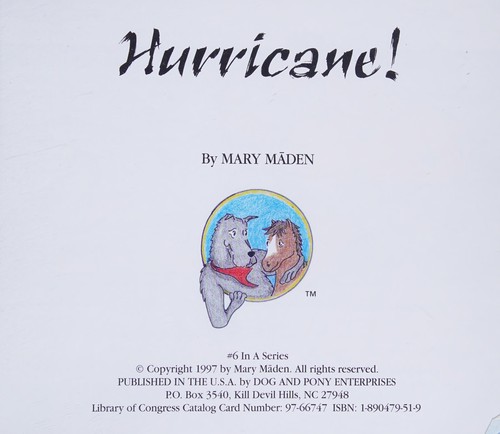 Cover image for Hurricane! (Outer Banks Animals Adventure Series) #6 in a Series